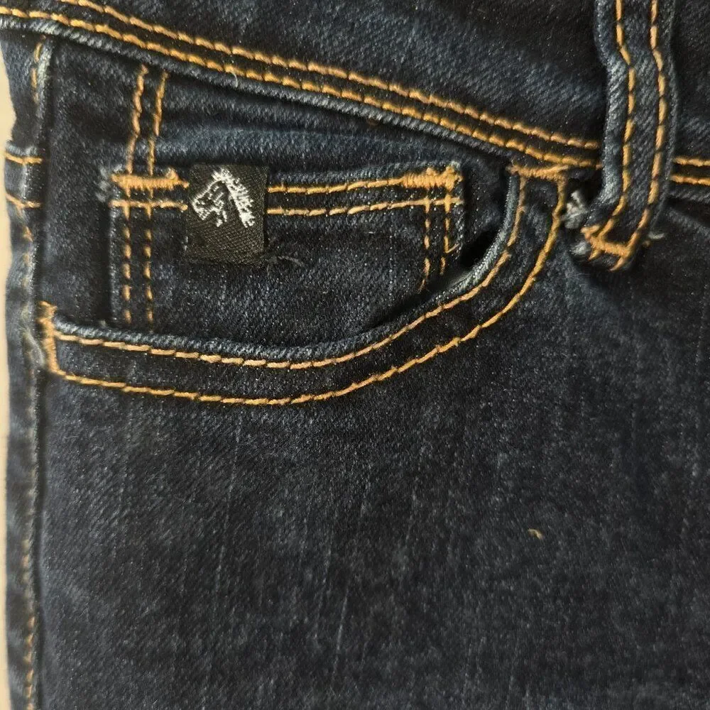 Girls Jordache Jeans Flare Cut Stretchable Blue Jeans Adjustable Waist Size 5